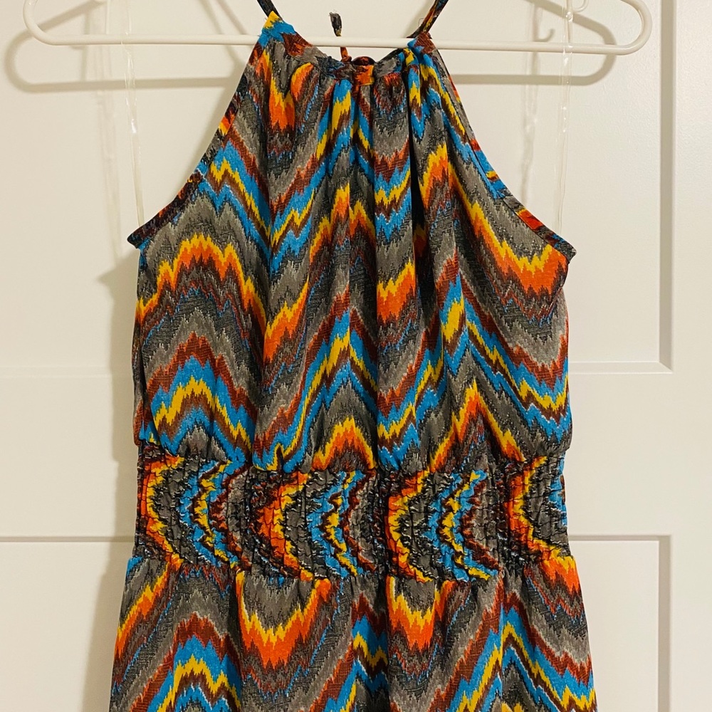 *NWT* Multi Colored Zig Zag Maxi Dress